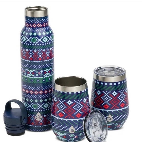 TAL Stainless Steel 26 fl oz Merlot Bottle and 12 fl oz Wine Tumbler, 3 Pc Set - Picture 2 of 4